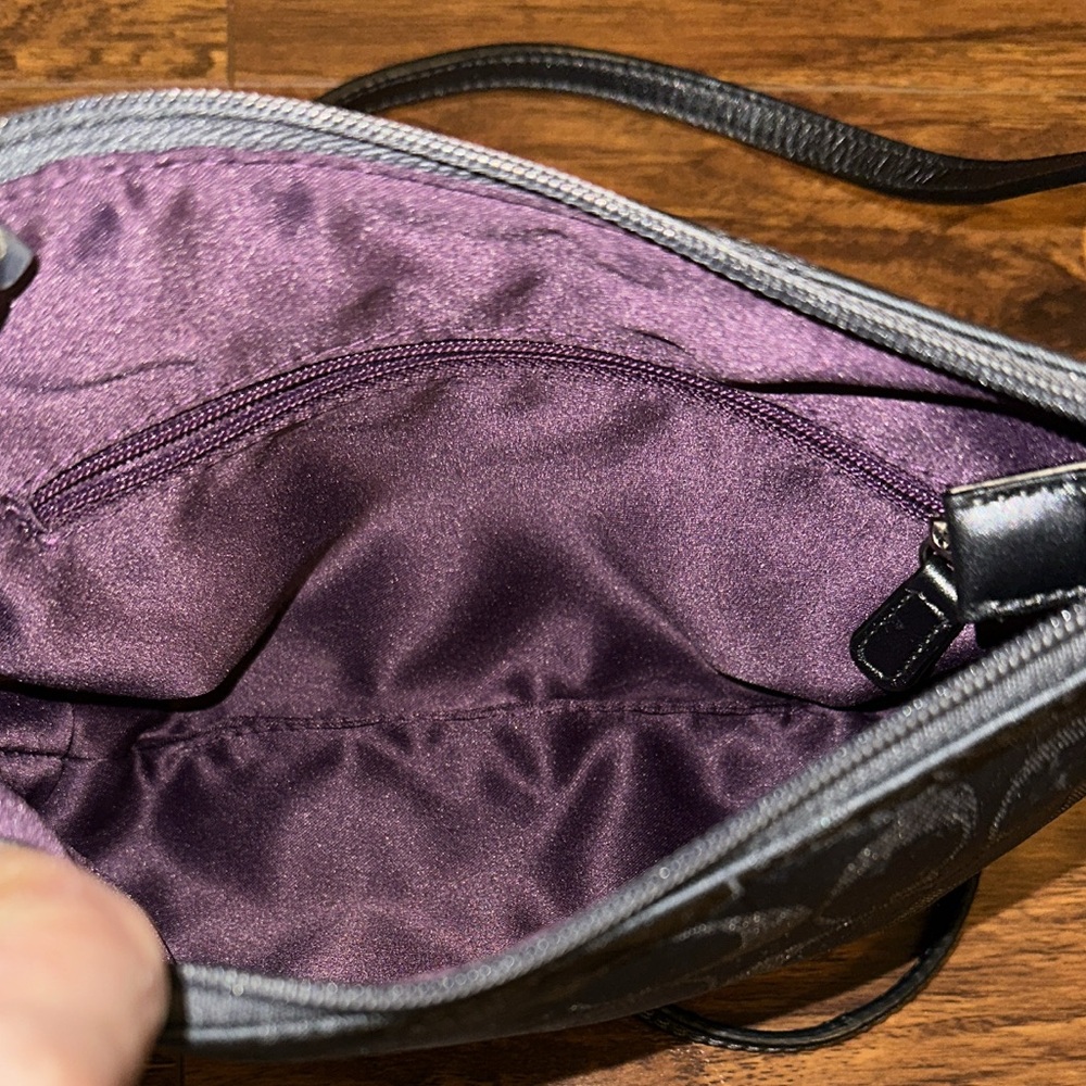 Coach Gunmetal Grey Signature Shoulder Bag, EUC - Picture 4 of 11